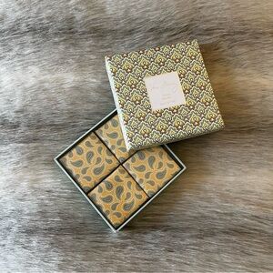 New VERA BRADLEY Vanilla Sea Salt Set Of 4 Individually Wrapped Soaps Paisley